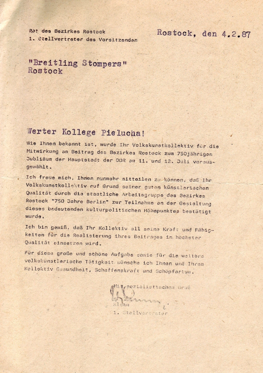 Historie 1987 02 04 Volskunstkollektiv 750 Jahre Berlin 